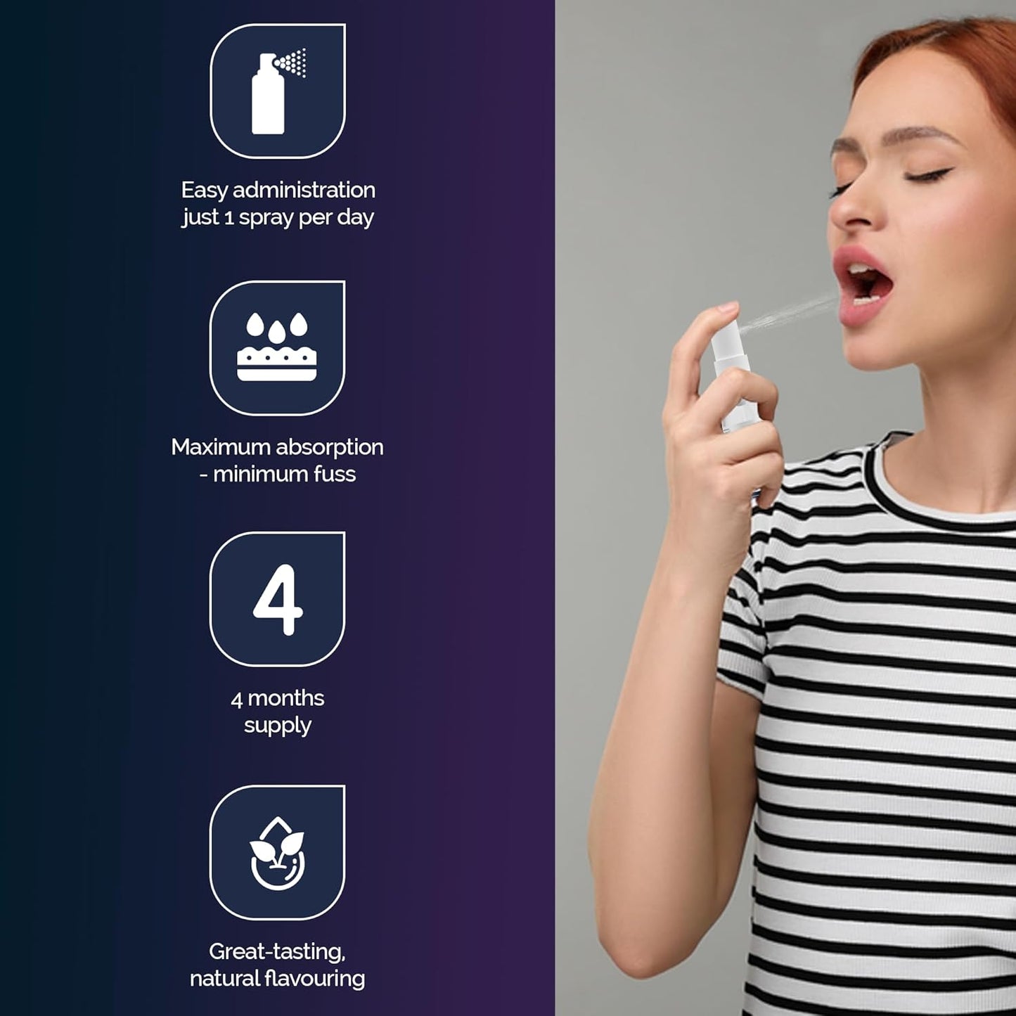 Vitamin D3 + K2 Spray 2,000 IU + 60µg 4 Month Supply