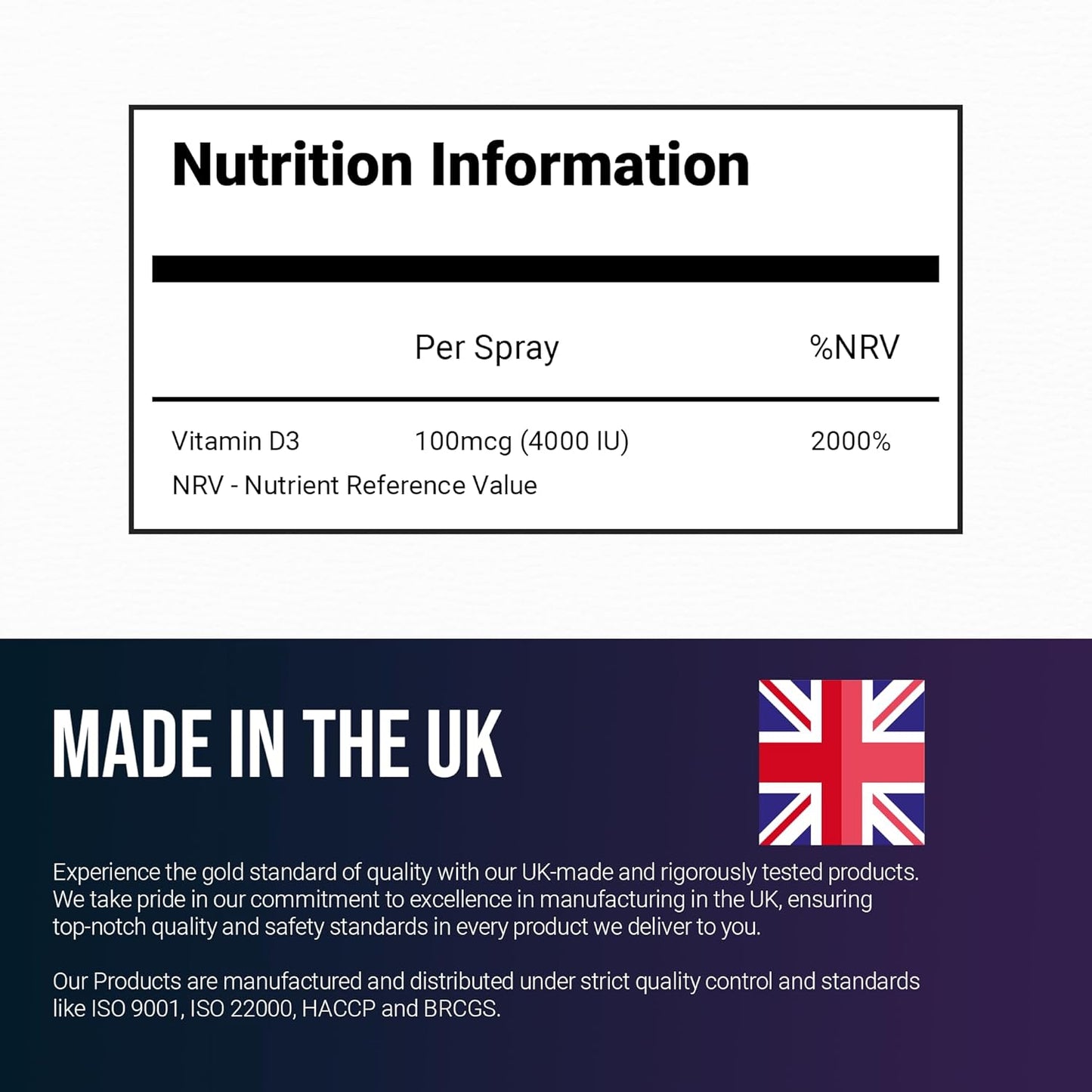 Vitamin D3 Spray 4,000 IU 4 Month Supply