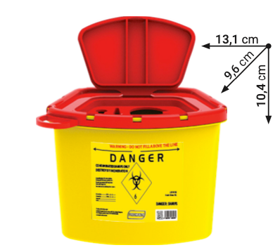 Sharps Waste Bins (Cornered)