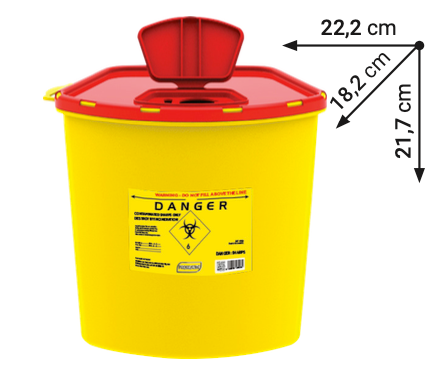 Sharps Waste Bins (Cornered)