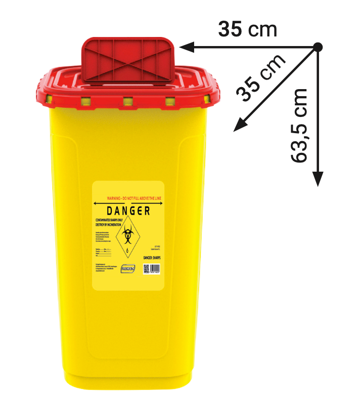 Sharps Waste Bins (Cornered)
