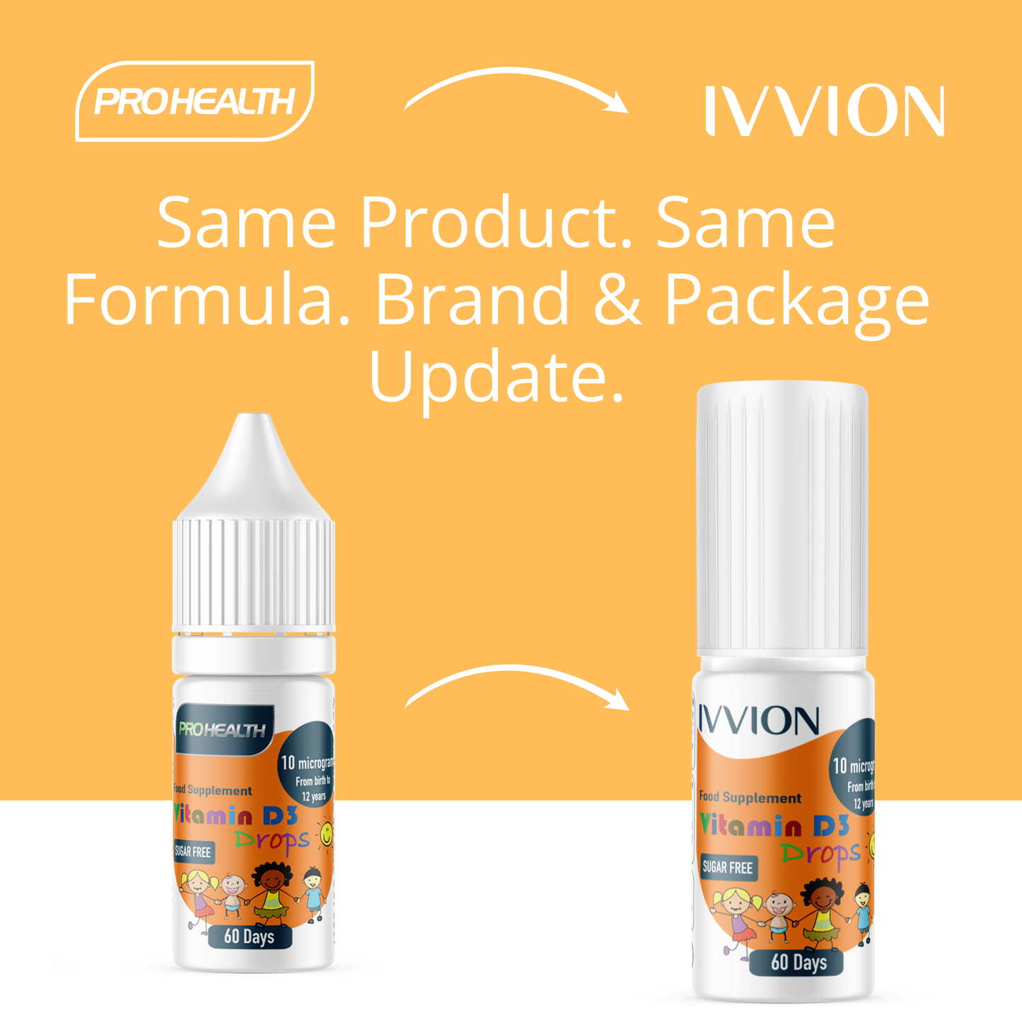 10 UG 60 Drops - Vegan Vitamin D3 Supplement for Babies and Young Children (Single Pack)