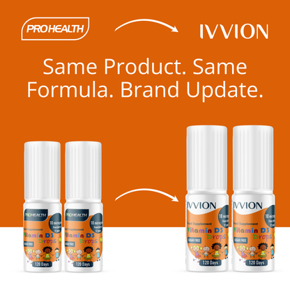 Preservative-Free Vegan Vitamin D3 Drops for Infants & Children - Sugar-Free, All-Natural, NHS Approved (4-Month Supply, 2-Pack)
