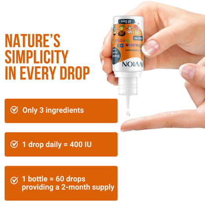 10 UG 3 x 60 Drops - Vegan Vitamin D3 Supplement for Babies and Young Children (Pack of 3)