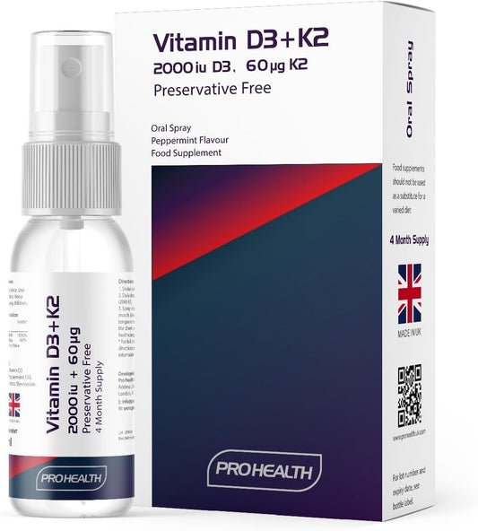 Vitamin D3 + K2 Spray 4 Month Supply