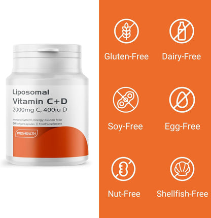 Liposomal Vitamin C + D - 2000mg + 400 IU