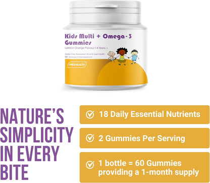 Kids Multivitamin & Mineral + Omega-3 Gummies Age 4+ 60 Gummies (30-Day Supply)