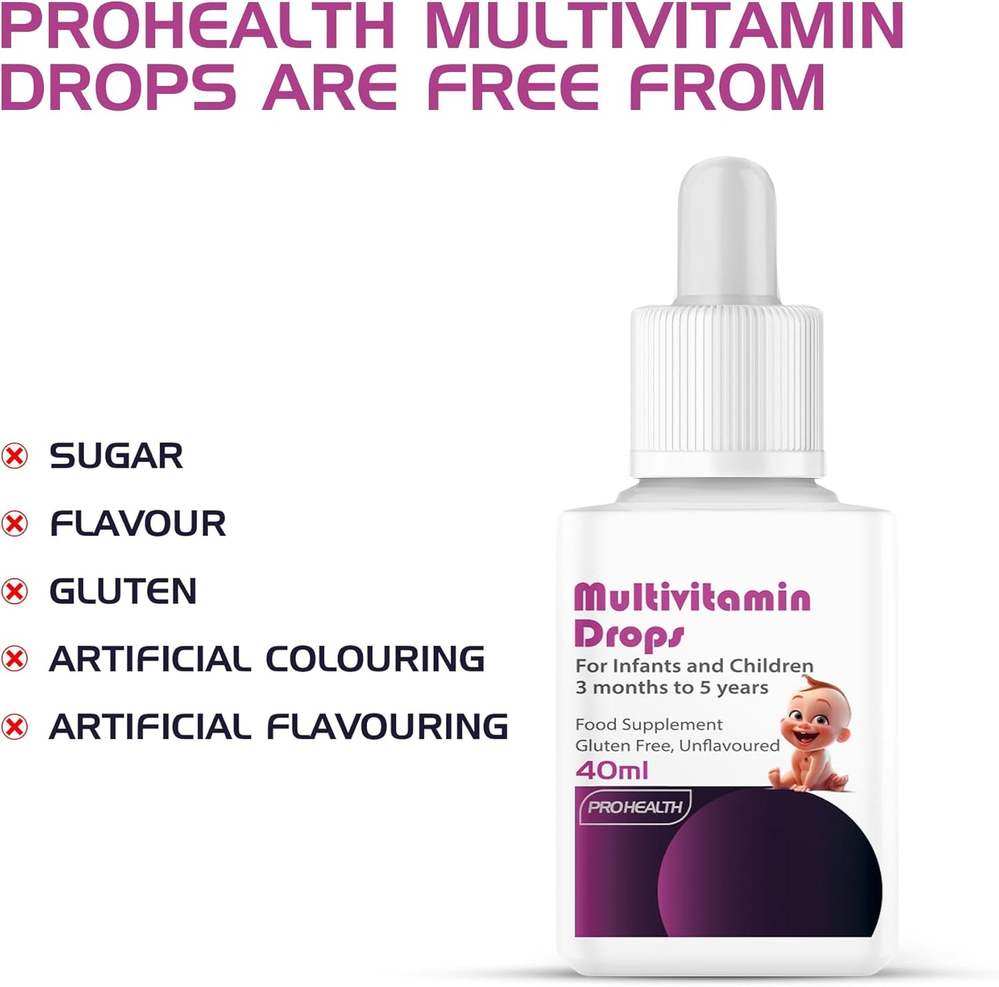 Multivitamin Drops for Infants and Children 3 Months to 5 Years, 40 ml (50 day supply)