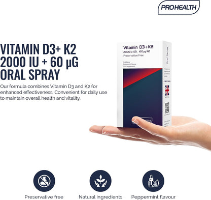 Vitamin D3 + K2 Spray 4 Month Supply