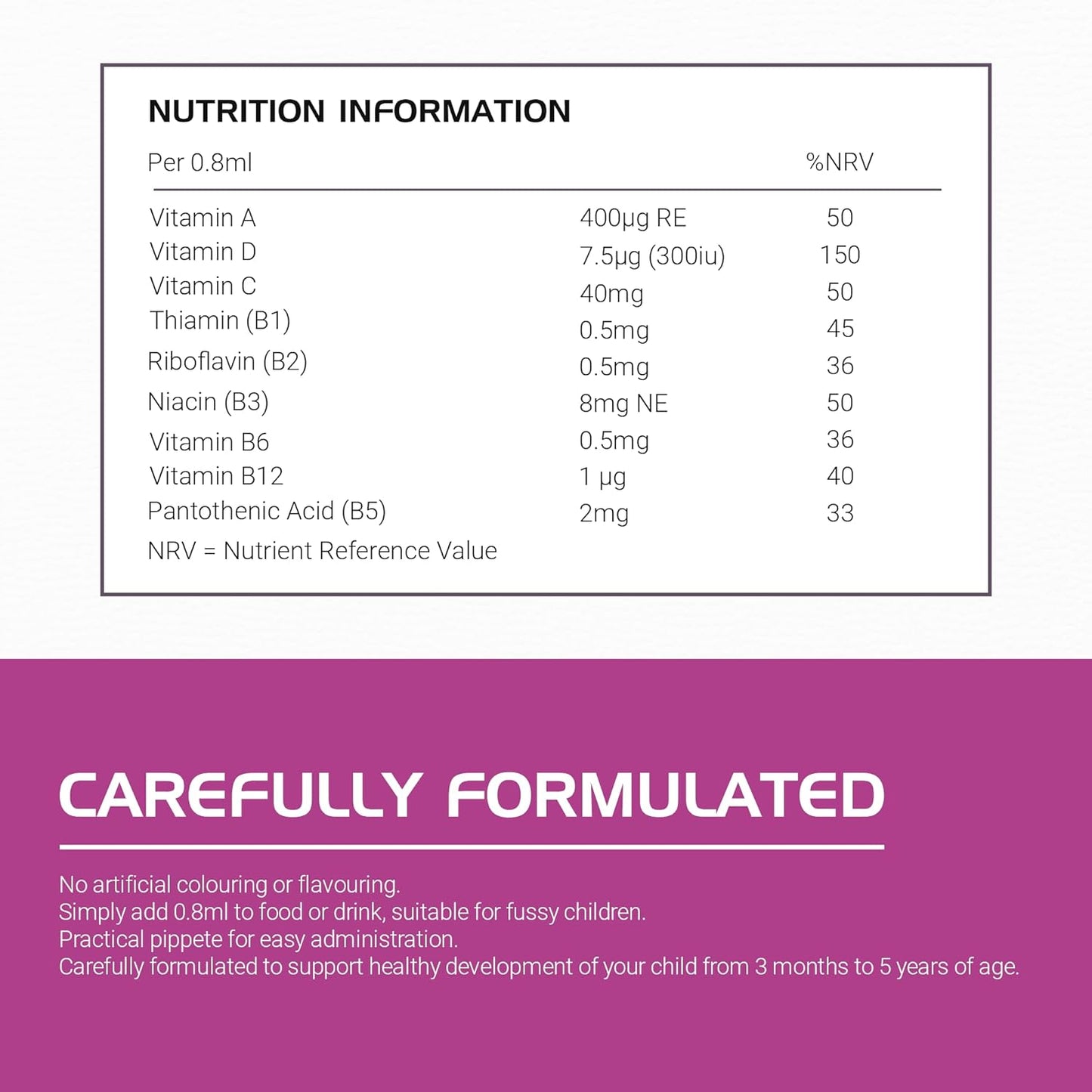 Multivitamin Drops for Infants and Children 3 Months to 5 Years, 40 ml (50 day supply)