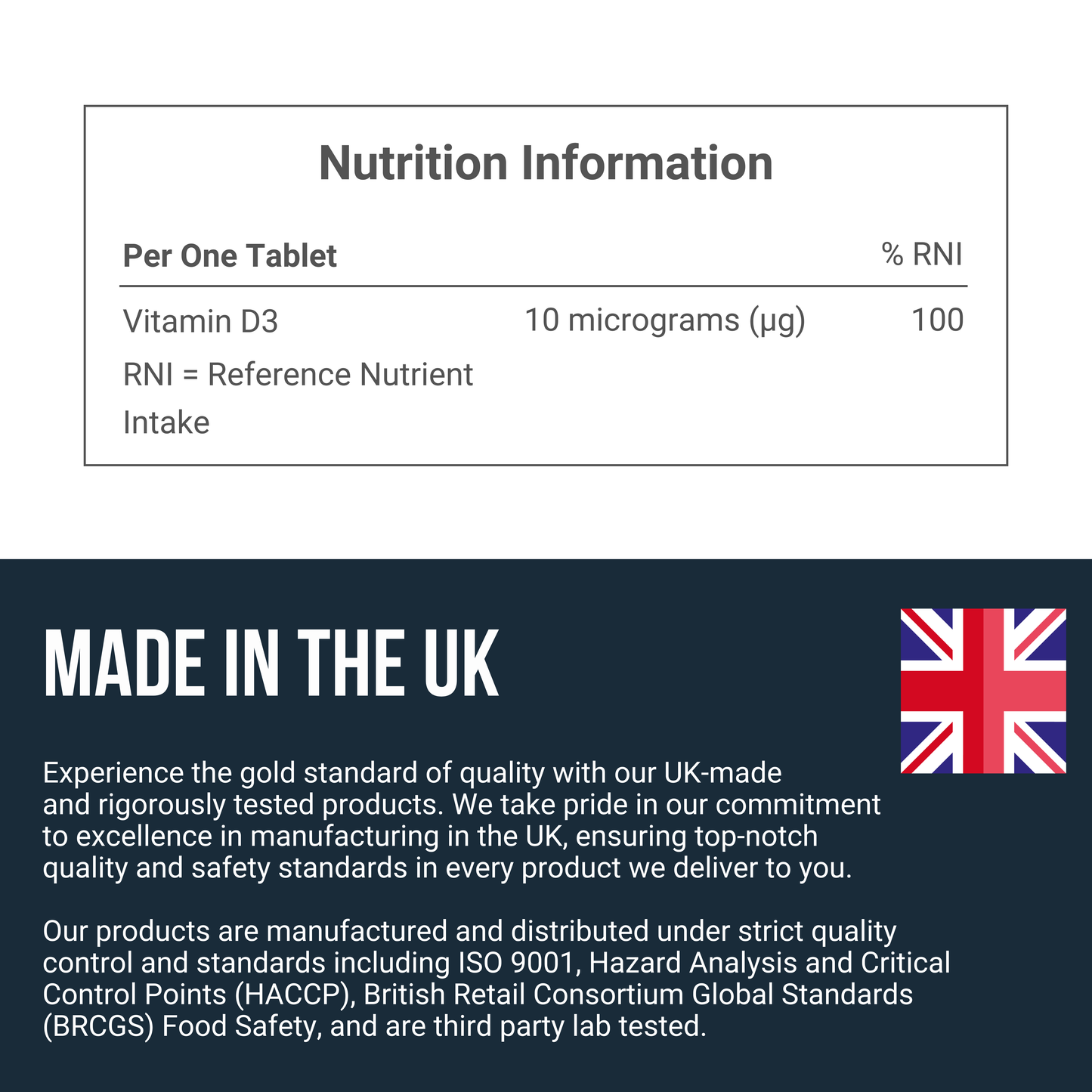 Certified Vegan 400IU, Vitamin D3, 120 Days Tablets for Pregnancy, Nursing, and Seniors - NHS Approved