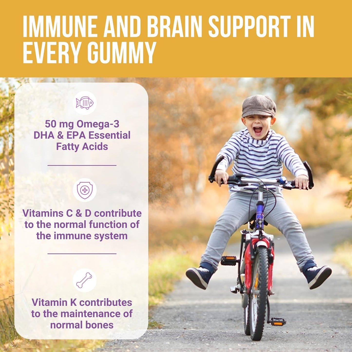 Kids Multivitamin & Mineral + Omega-3 Gummies Age 4+ 60 Gummies (30-Day Supply)