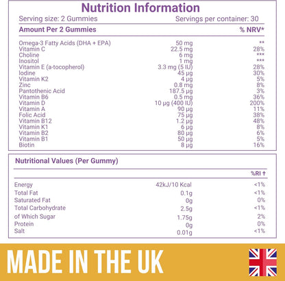 Kids Multivitamin & Mineral + Omega-3 Gummies Age 4+ 60 Gummies (30-Day Supply)