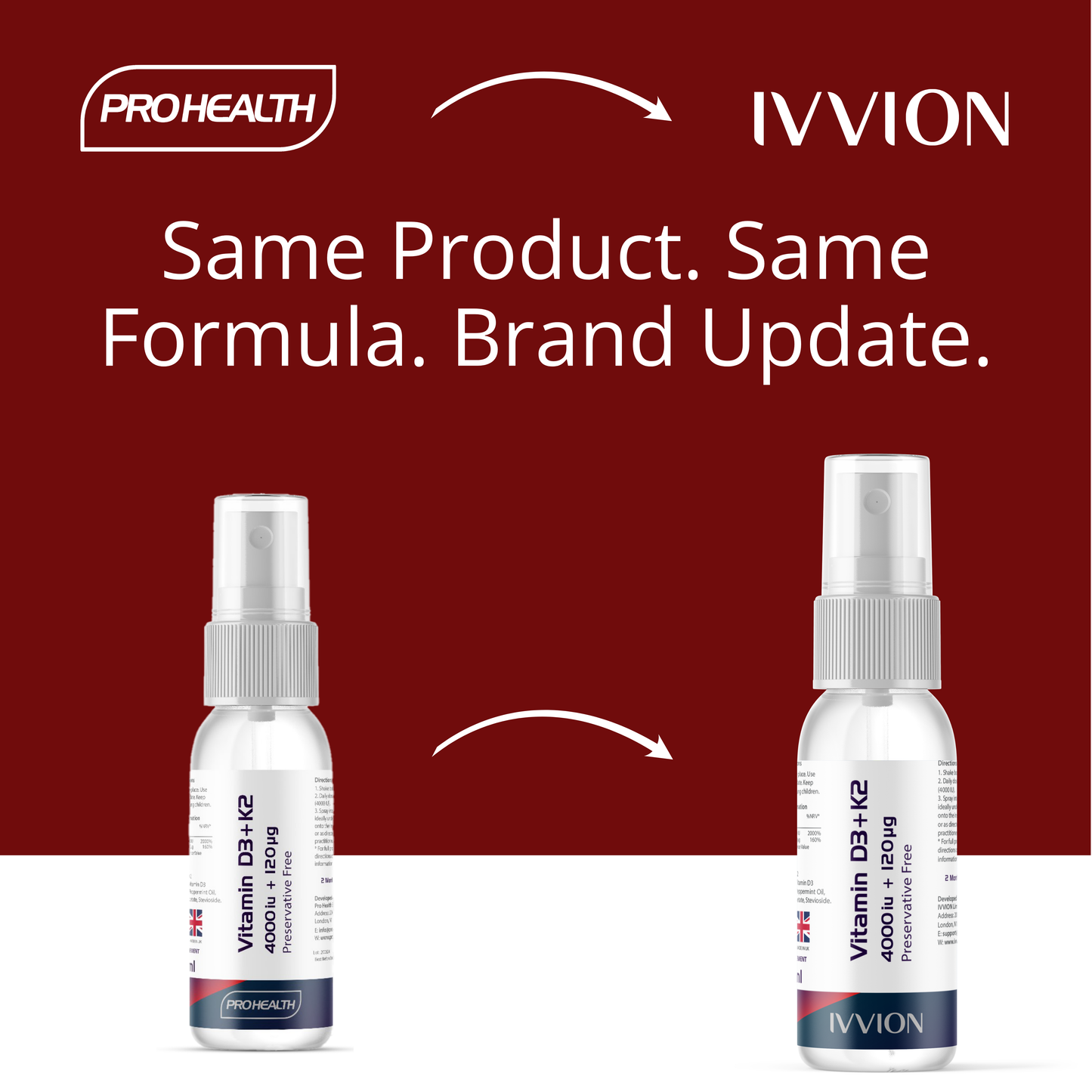 Vitamin D3 4000 IU + K2 120 µg, Spray, 2-Month Supply