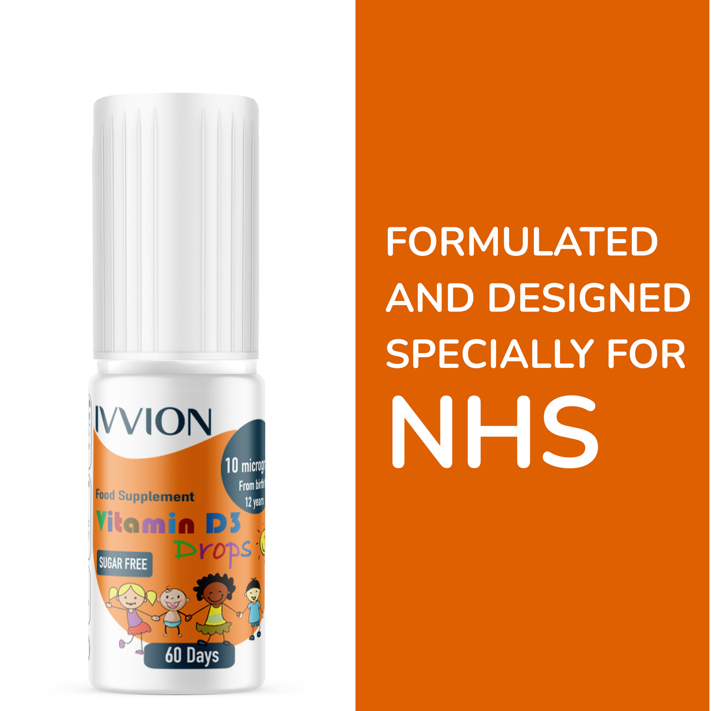 10 UG 3 x 60 Drops - Vegan Vitamin D3 Supplement for Babies and Young Children (Pack of 3)