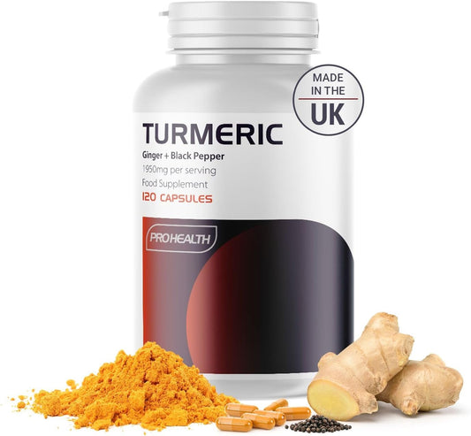 Turmeric, Black Pepper & Ginger, 120 Capsules