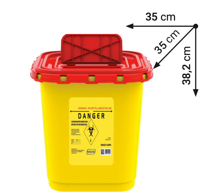 Sharps Waste Bins (Cornered)